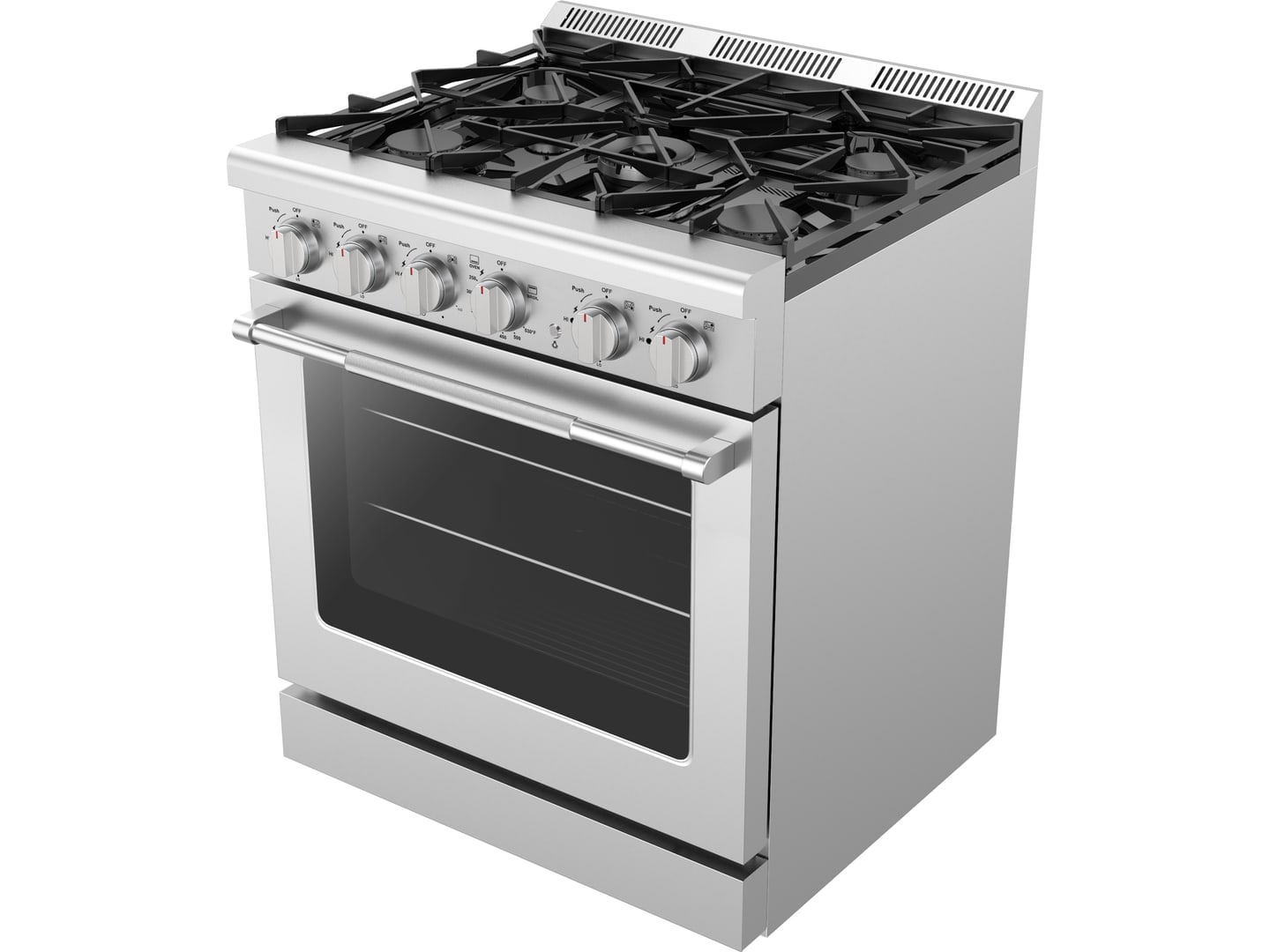 30" Five-Burner Gas Range application visual
